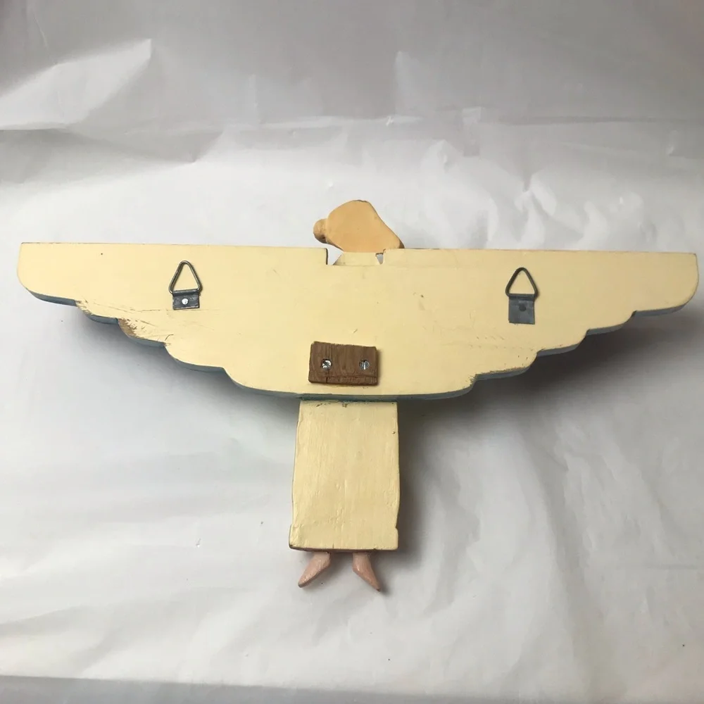 Whimsical Wooden Angel Decorative Shelf 17”
